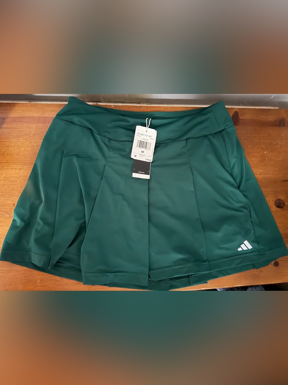 adidas Women's Deep Teal A-Line Tennis Skirt